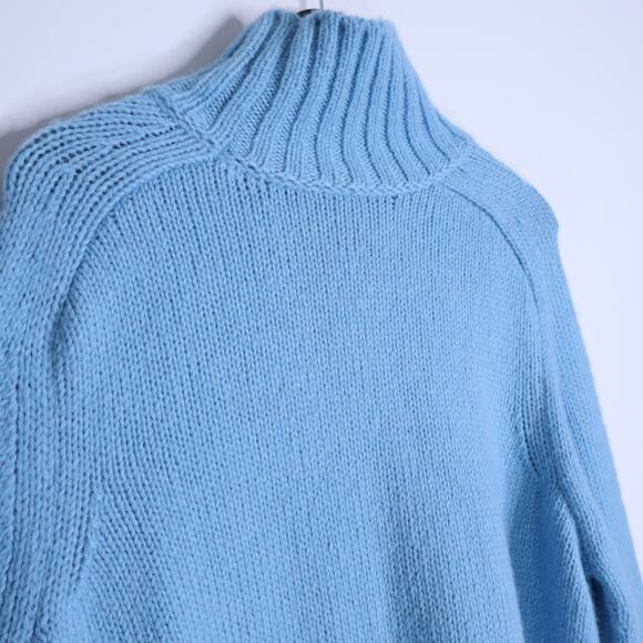 CLOSED Wool Blend Turtleneck Sweater Light Blue Long Sleeve Knit Women's S - Picture 9 of 14